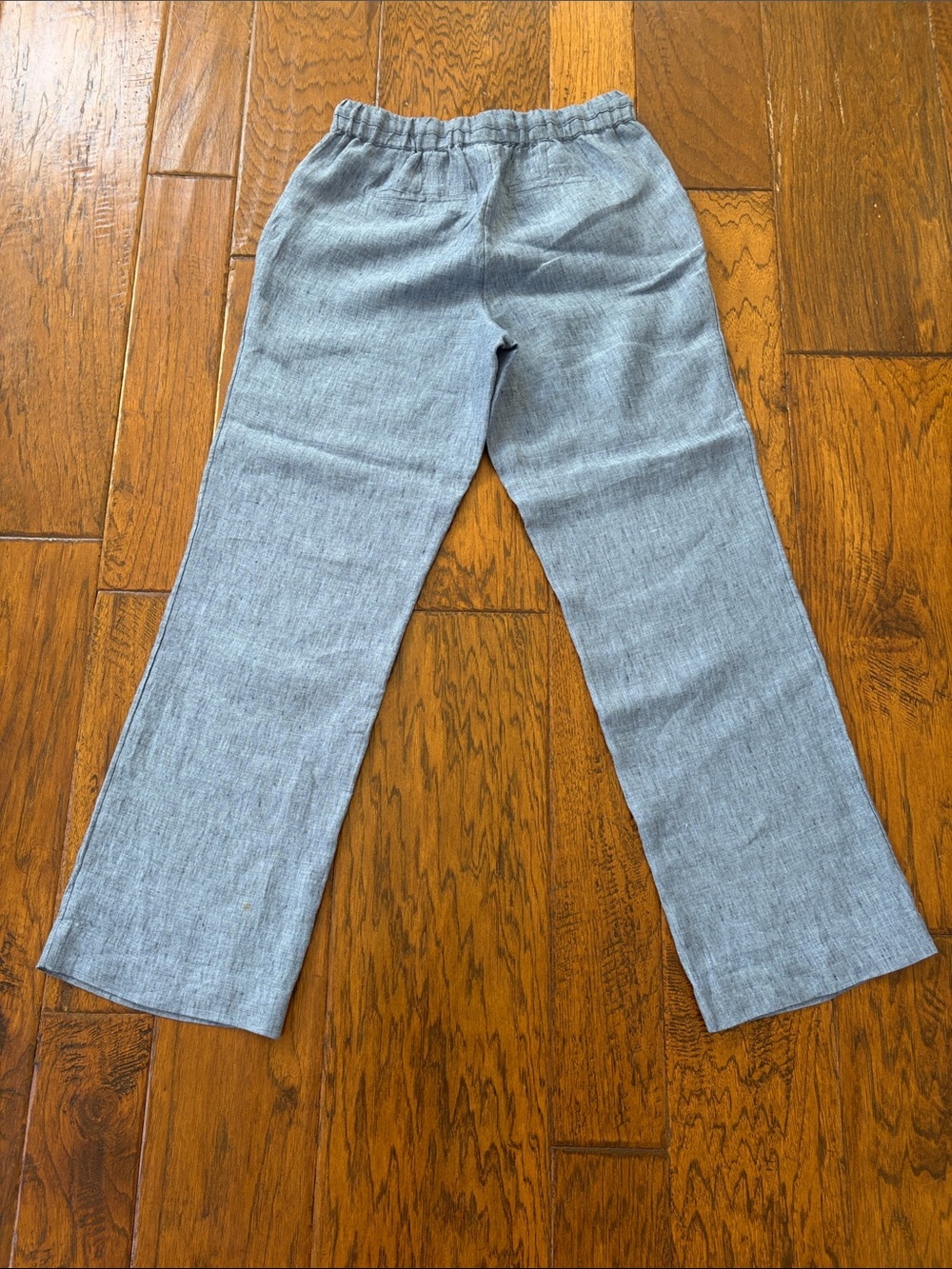 Charter Club Light Blue Straight Leg Pants 100% Linen